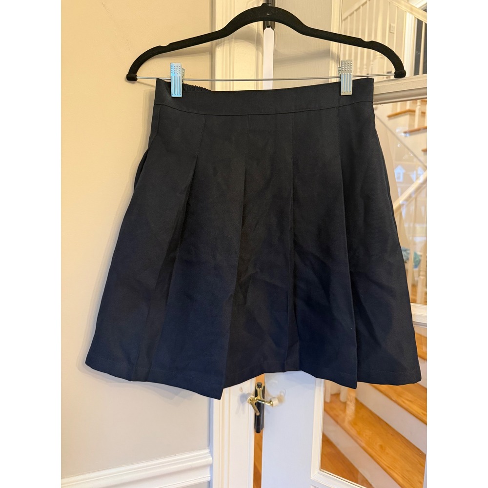 Nautica Girls Navy Blue School Uniform Pleated Scooter Skirt Size 16 Regular